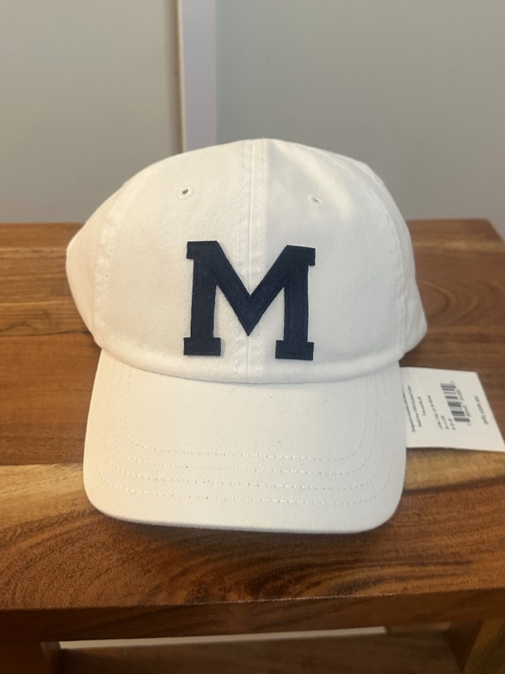 ORTC White “M” Baseball Cap For Kids